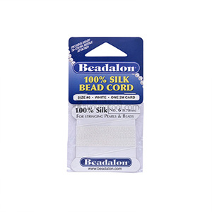 Beadalon Silk Thread 실크사 (White/2M)