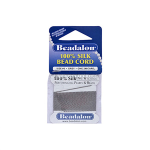 Beadalon Silk Thread 실크사 (Grey/2M)